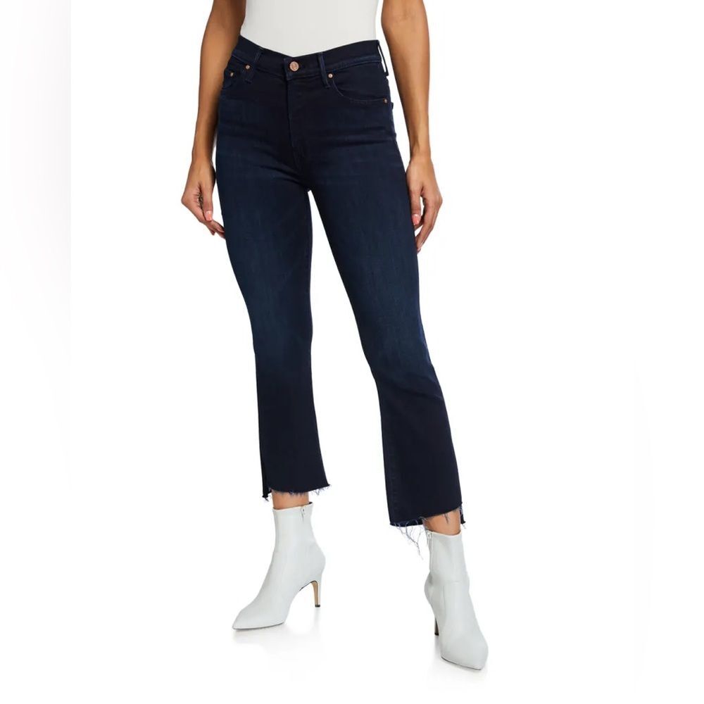 MOTHER Denim The Insider Crop Step Jeans Fray in After Party Wash size 25 - Picture 9 of 9